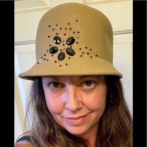 Embellished Tan Hat From Charming Charlie’s
